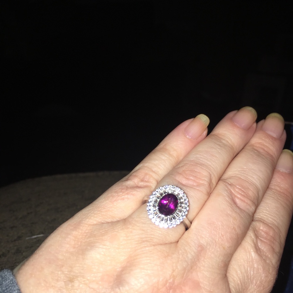 Purple topaz ring
